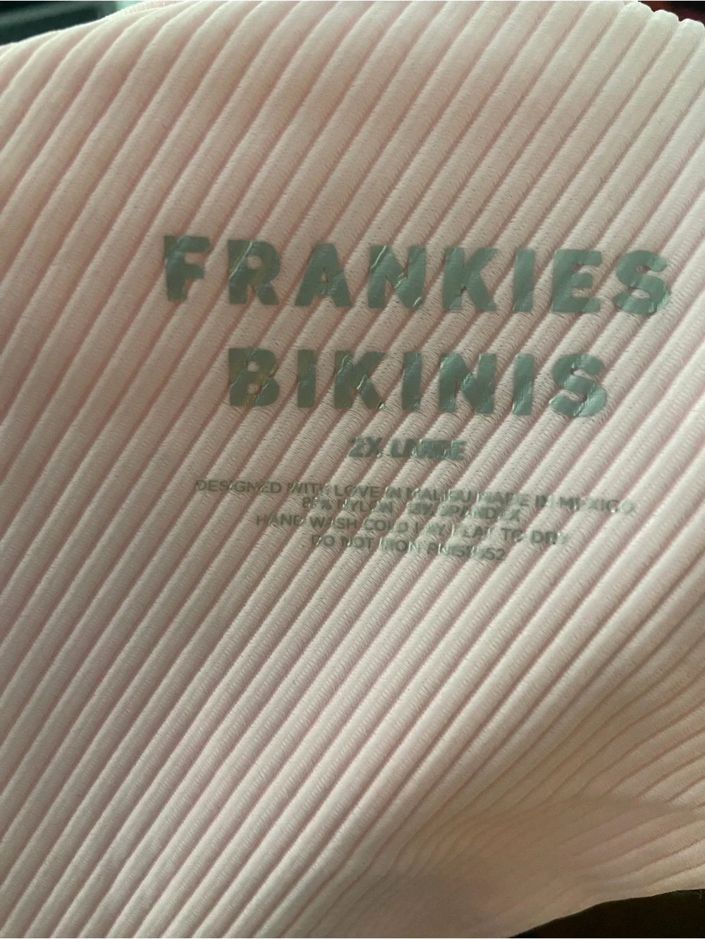 Frankie's Bikinis Pink Gavin Ribbed Bikini Bottom